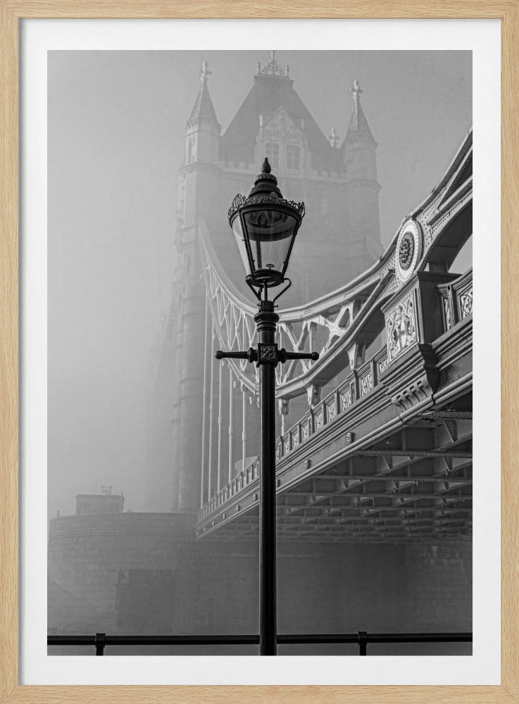 An art print or poster titled 'A bridge too far', likely depicting a scene or theme related to the historical World War II operation or the classic war film. Decor