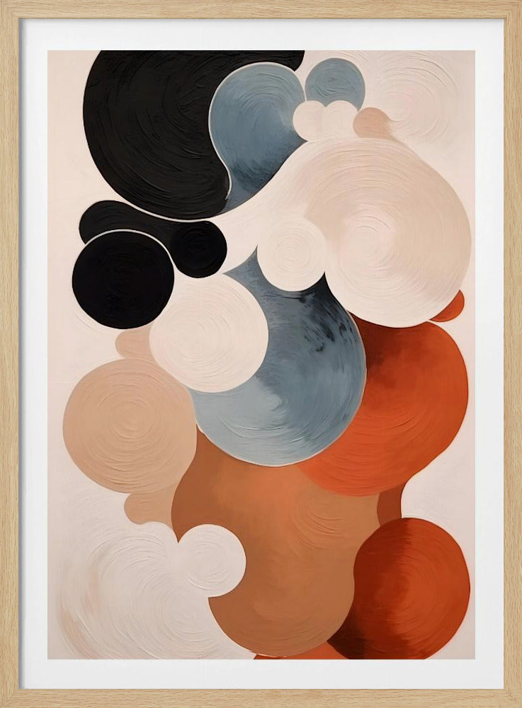 Abstract Clouds No 1 art print featuring soft, swirling colors resembling a cloudy sky. Poster