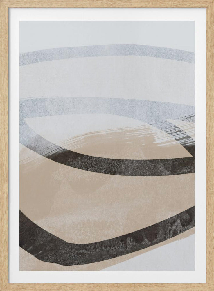 An abstract art print featuring a composition of varied brushtrokes and lines. Artwork
