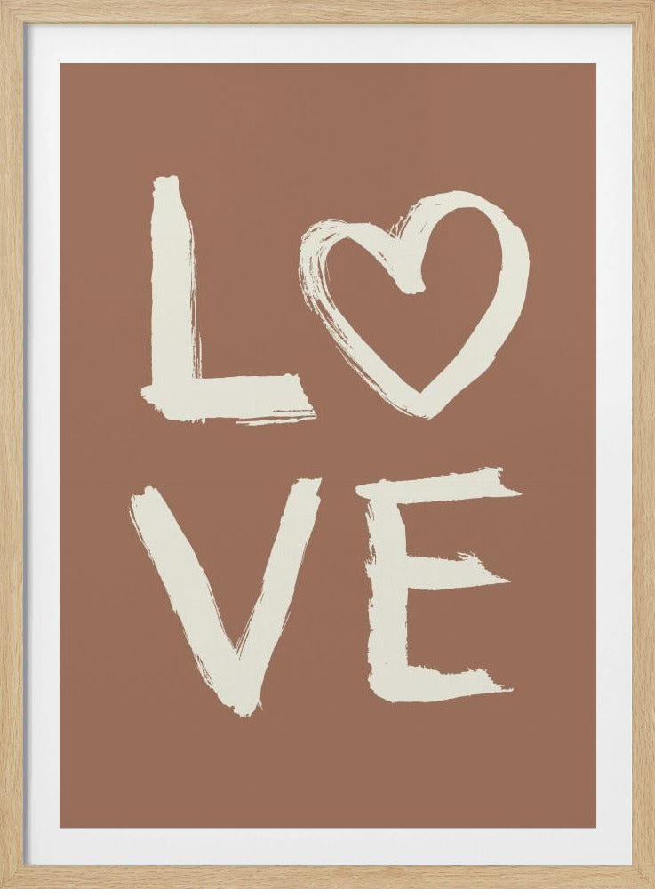 A poster or art print titled 'Toothy Love Mocha Mousse 2', featuring warm brown and beige tones, suitable for wall decor. Wall Art