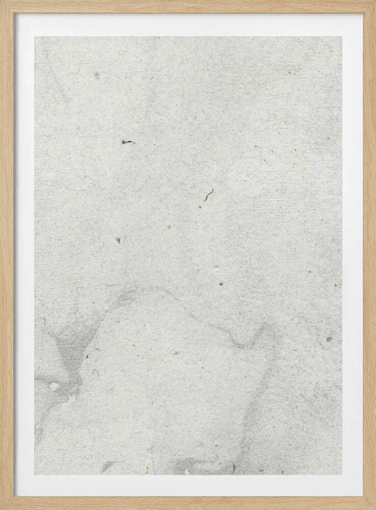 Minimalist art print of a light gray concrete texture, framed in black for a modern wall art look.