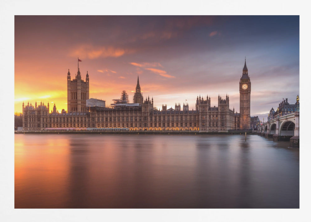 London Palace of Westminster Sunset - Poster / Art Print