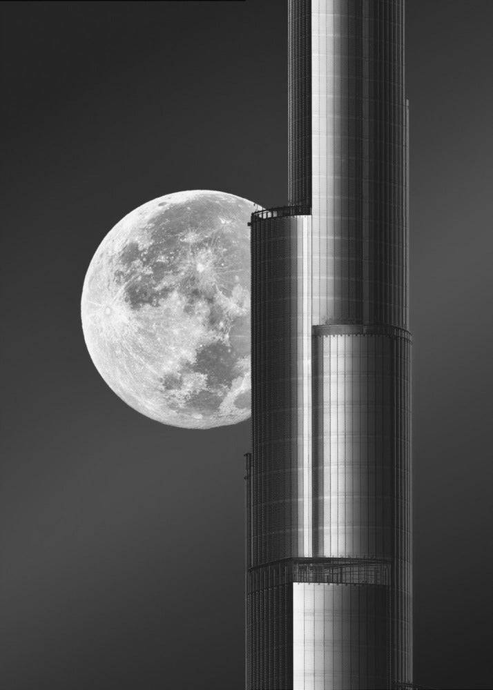 Super moon Burjkhalifa - Poster / Art Print