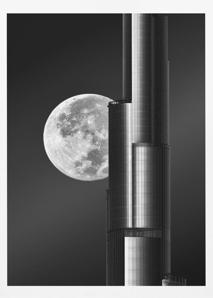 Super moon Burjkhalifa - Poster / Art Print