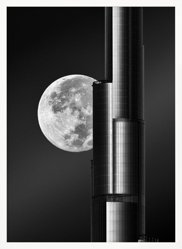 Super moon Burjkhalifa - Poster / Art Print