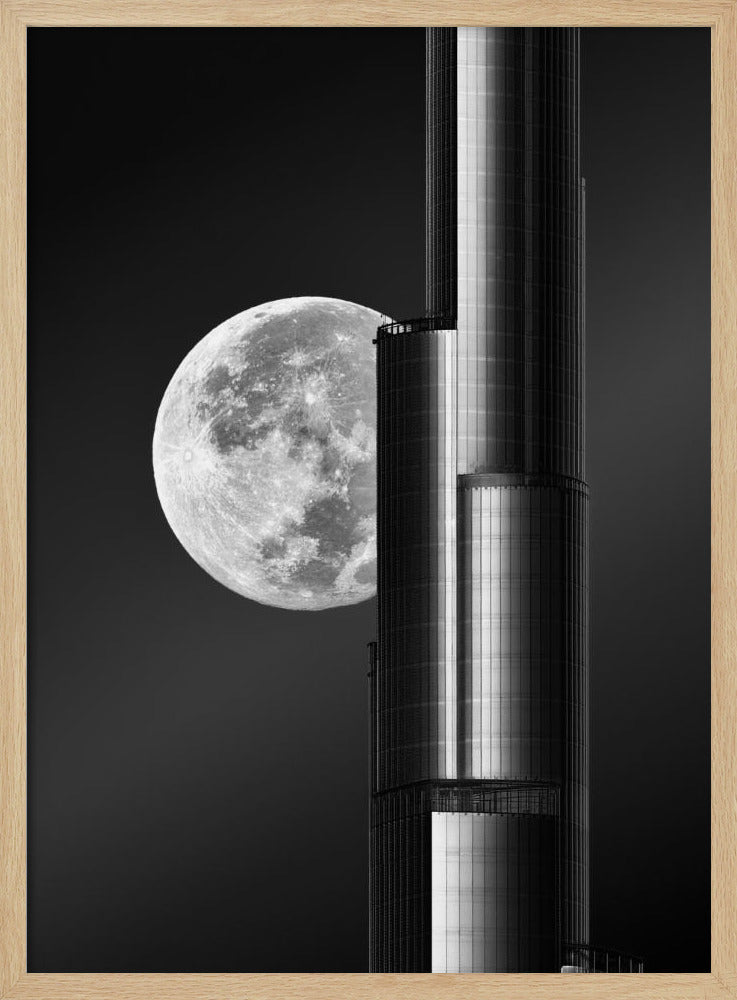 Super moon Burjkhalifa - Poster / Art Print