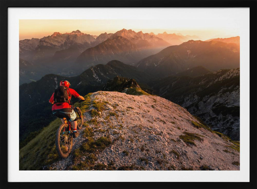 Riding ridge singletrack - Poster / Art Print