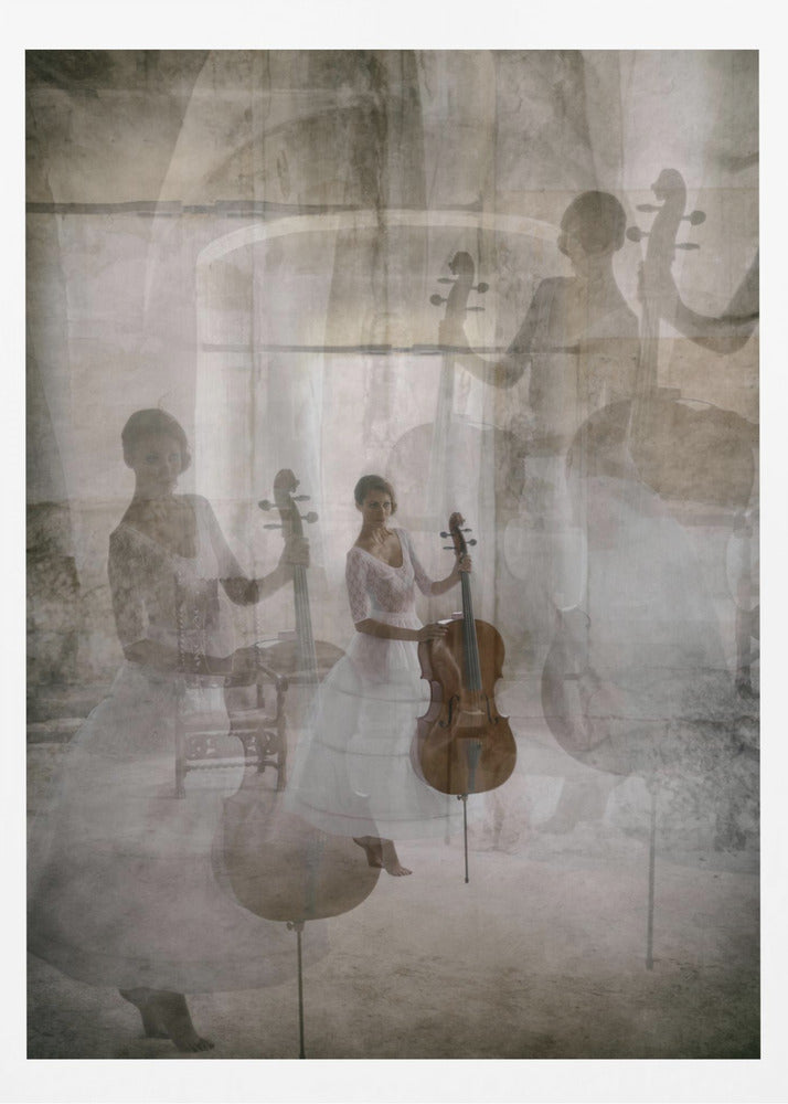 the stage fright of the cellist - Poster / Art Print