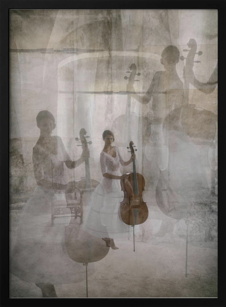 the stage fright of the cellist - Poster / Art Print