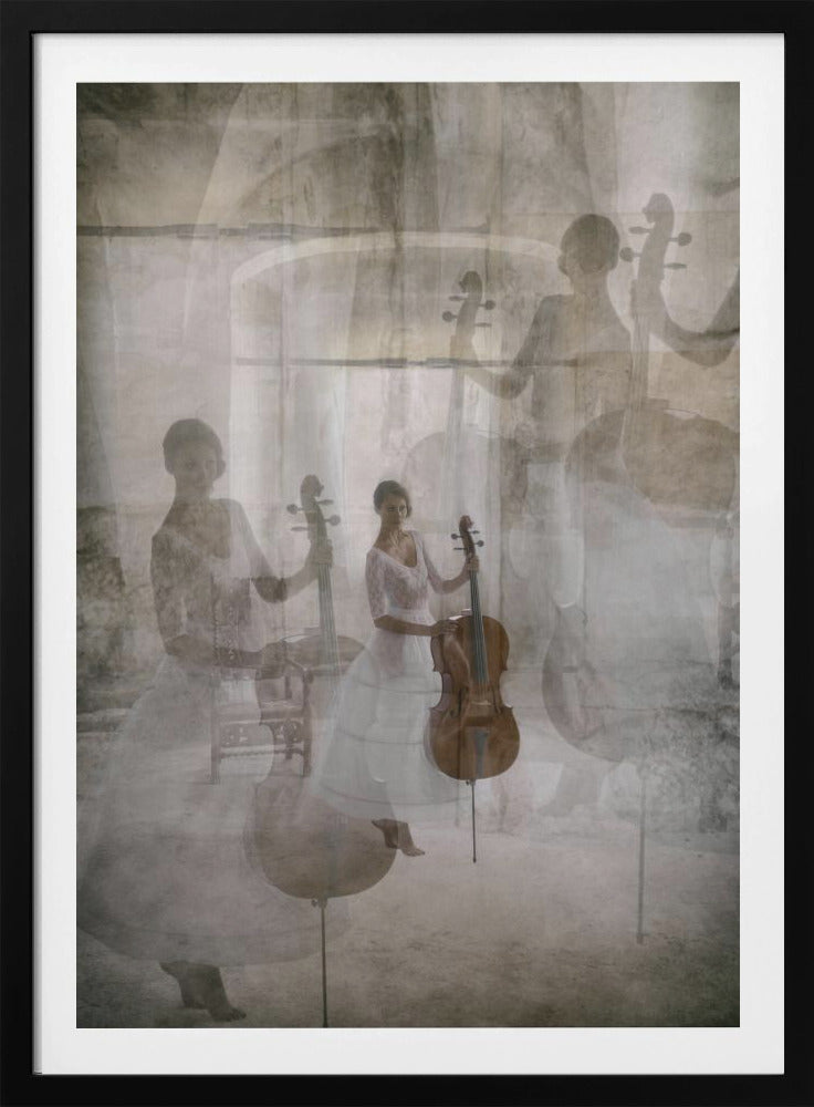 the stage fright of the cellist - Poster / Art Print