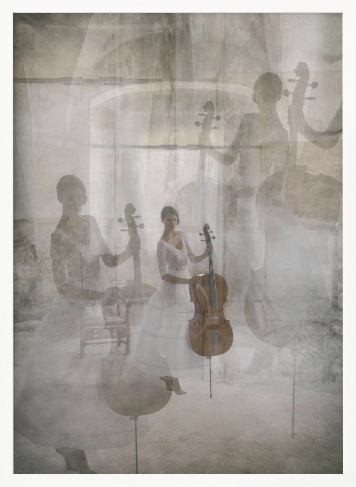 the stage fright of the cellist - Poster / Art Print