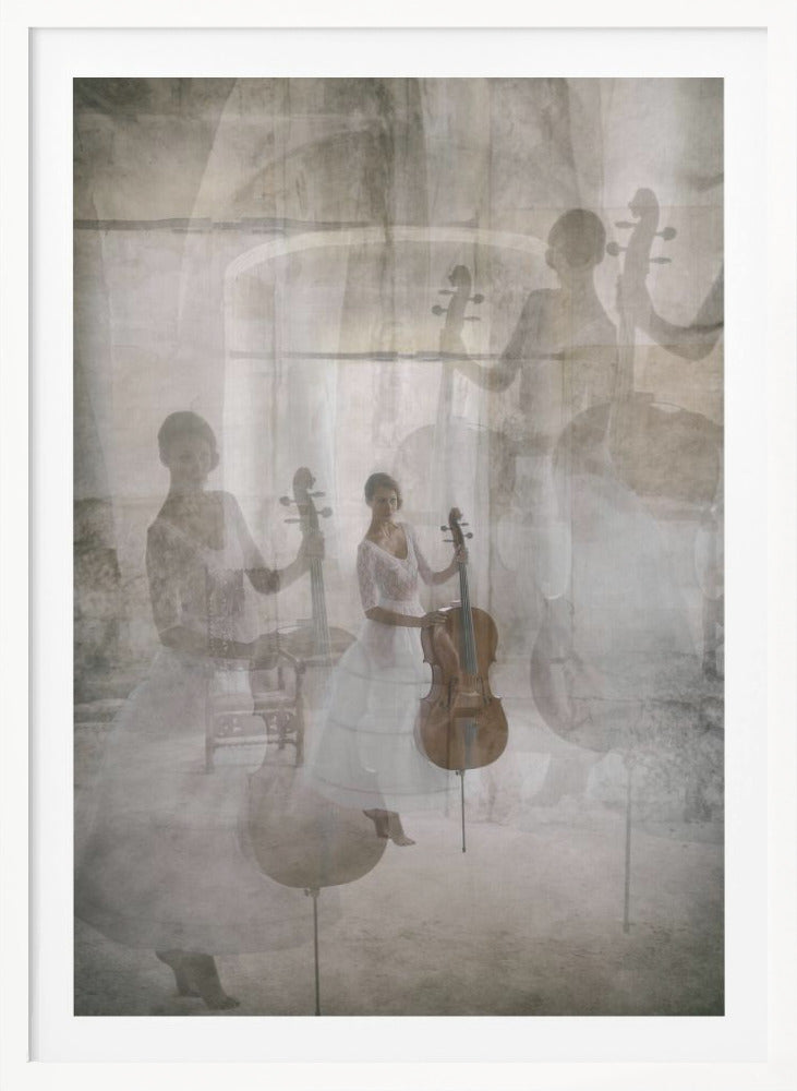 the stage fright of the cellist - Poster / Art Print