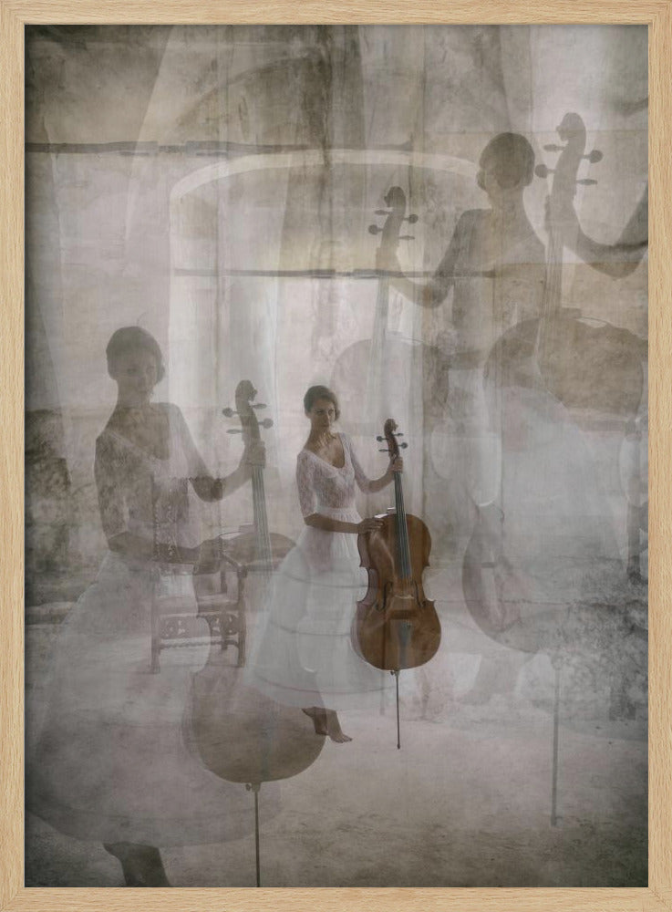 the stage fright of the cellist - Poster / Art Print