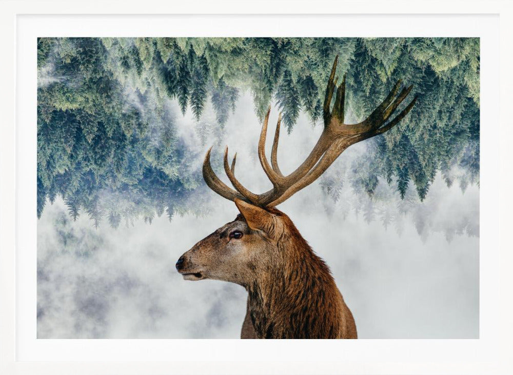 The Deer and the woods - Poster / Art Print