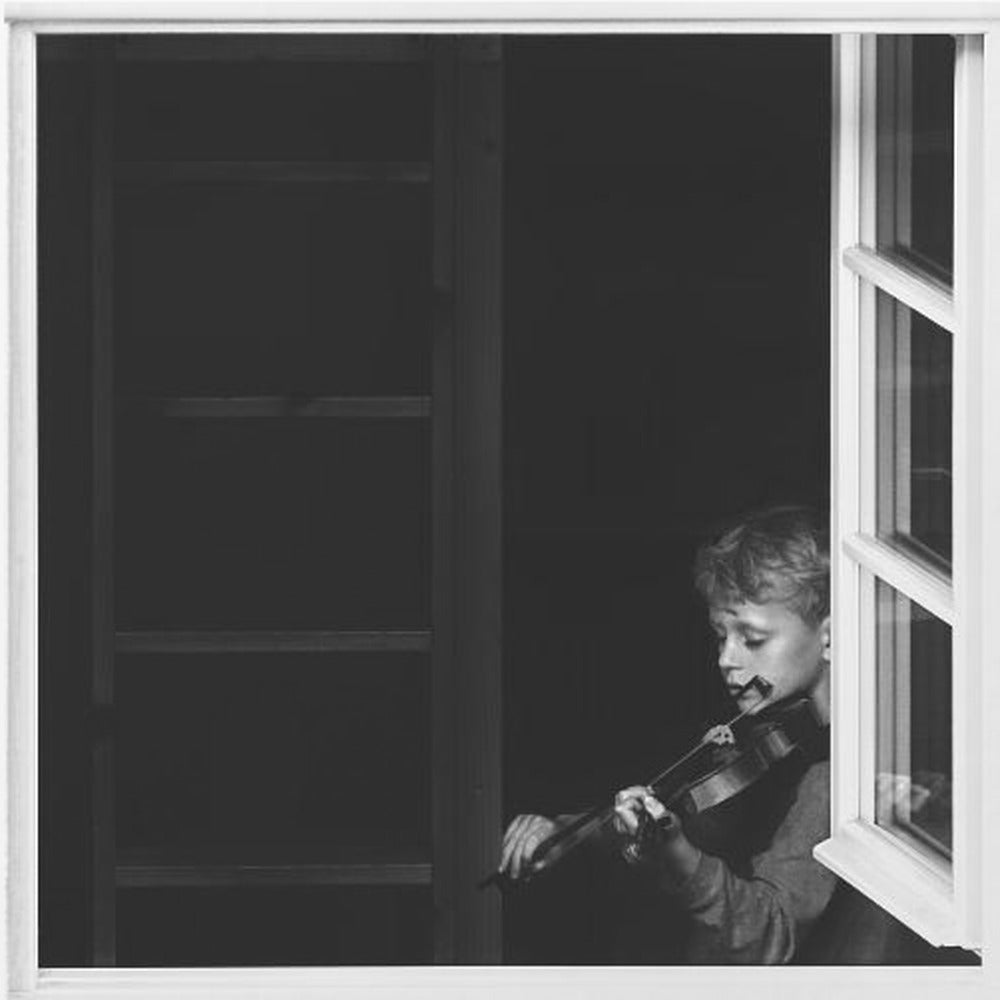 Violinist in the window - Poster / Art Print