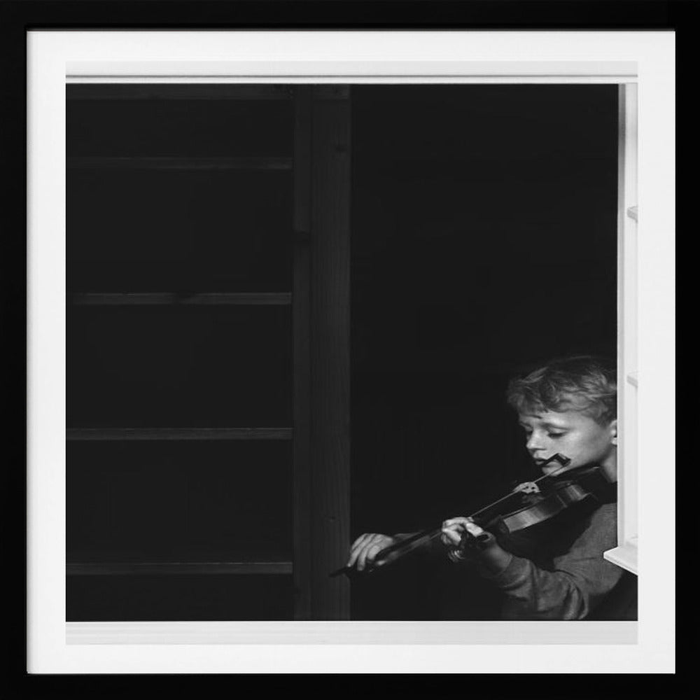 Violinist in the window - Poster / Art Print