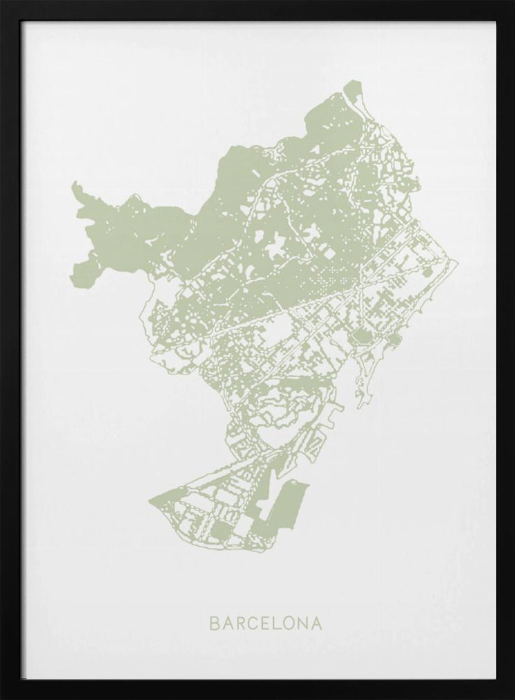 Barcelona Map - Poster / Art Print