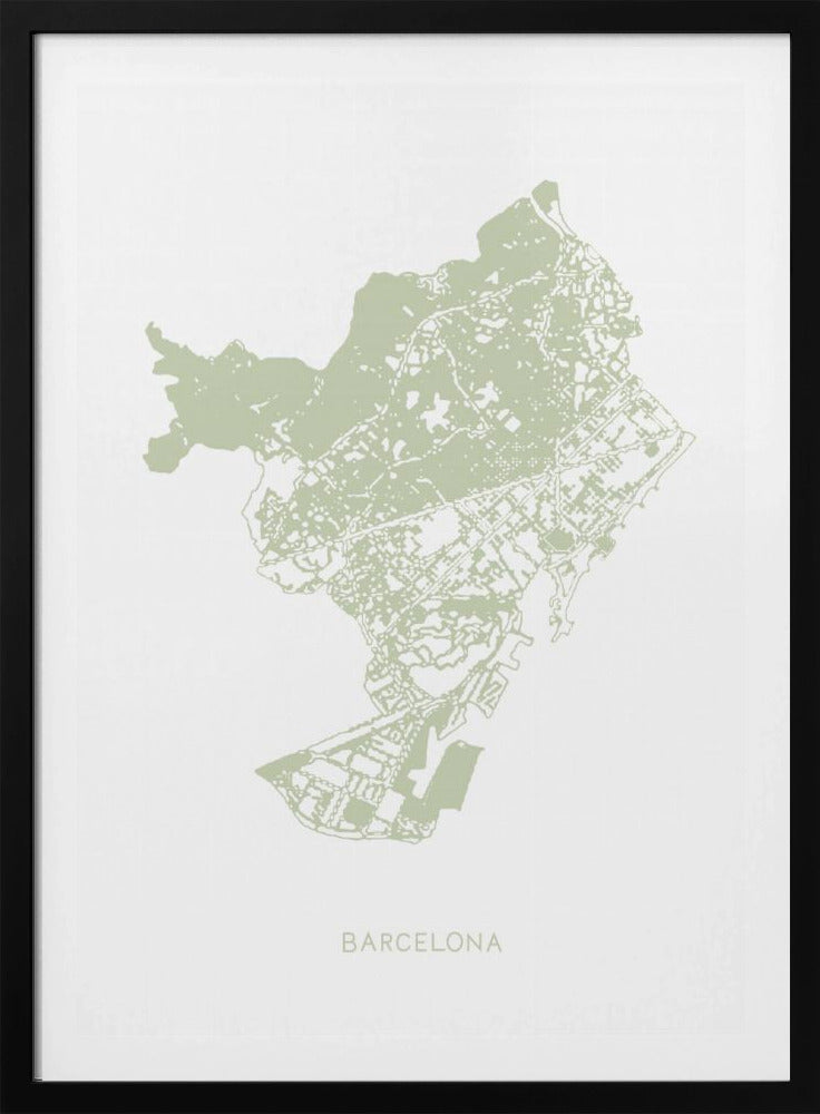 Barcelona Map - Poster / Art Print