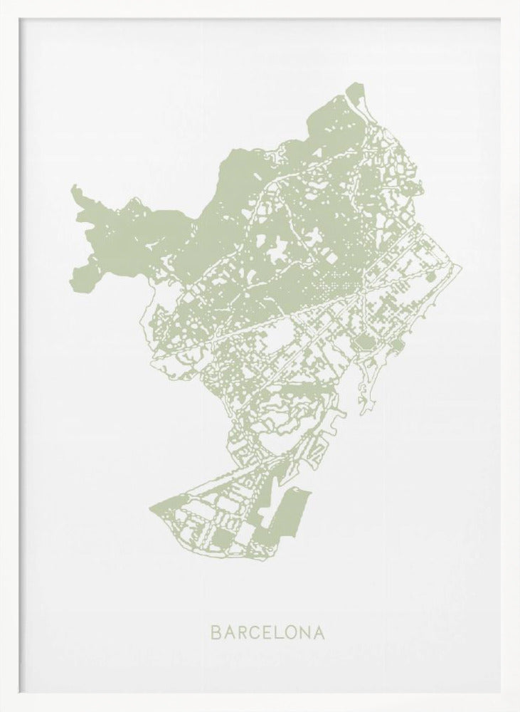 Barcelona Map - Poster / Art Print