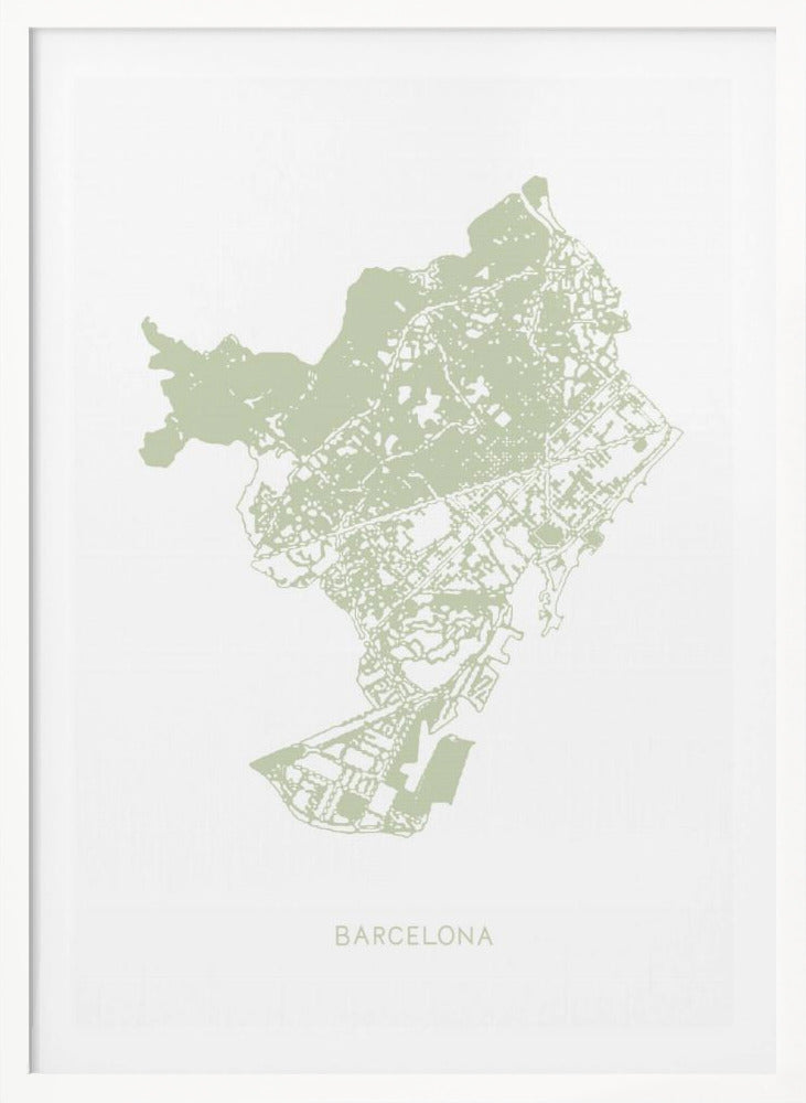 Barcelona Map - Poster / Art Print