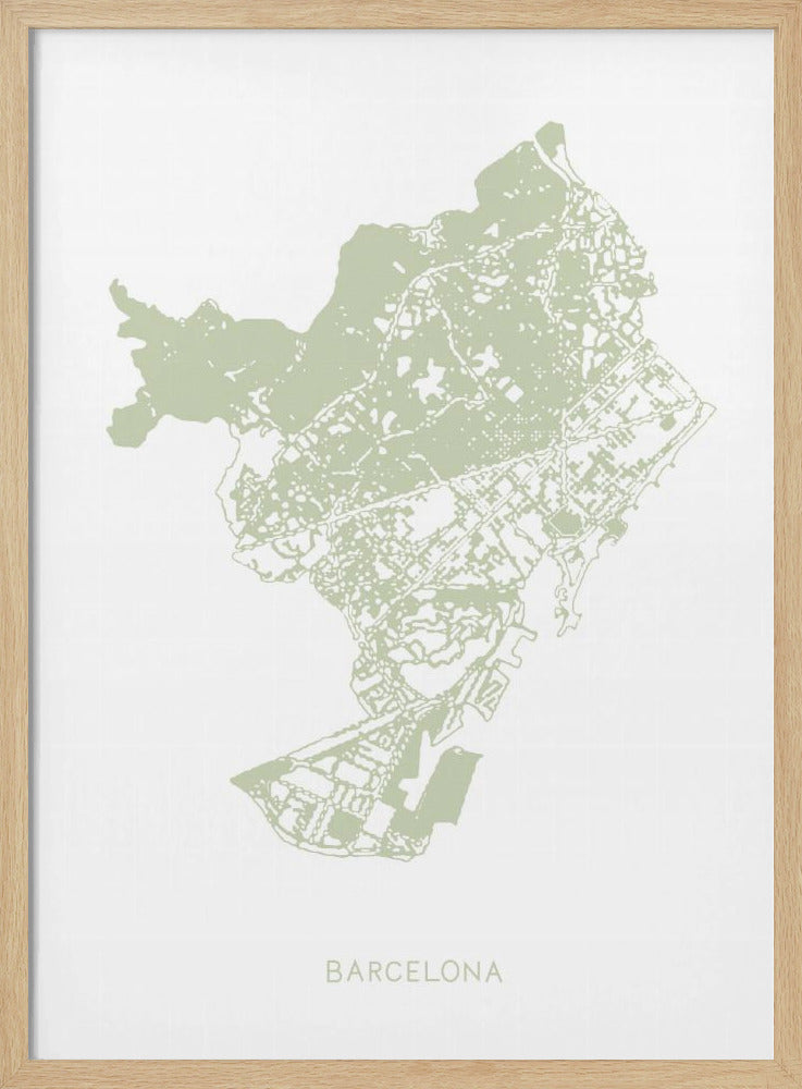 Barcelona Map - Poster / Art Print