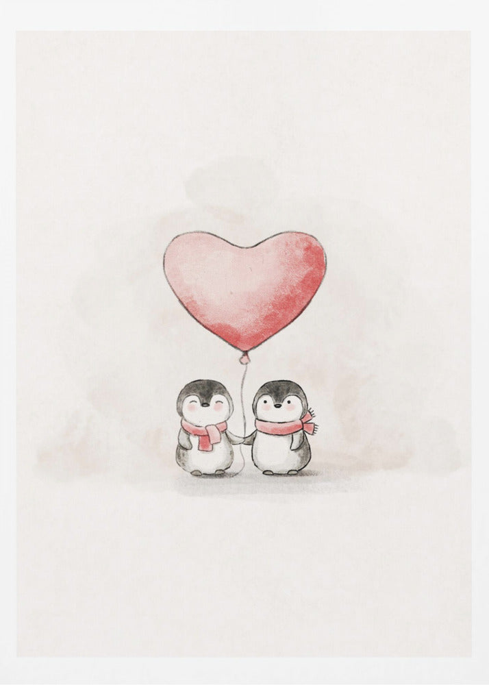 Penguin in Love - Poster / Art Print