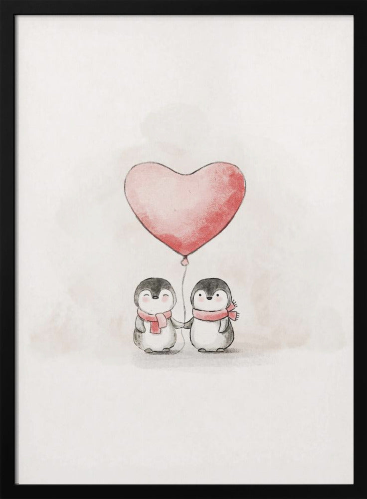 Penguin in Love - Poster / Art Print