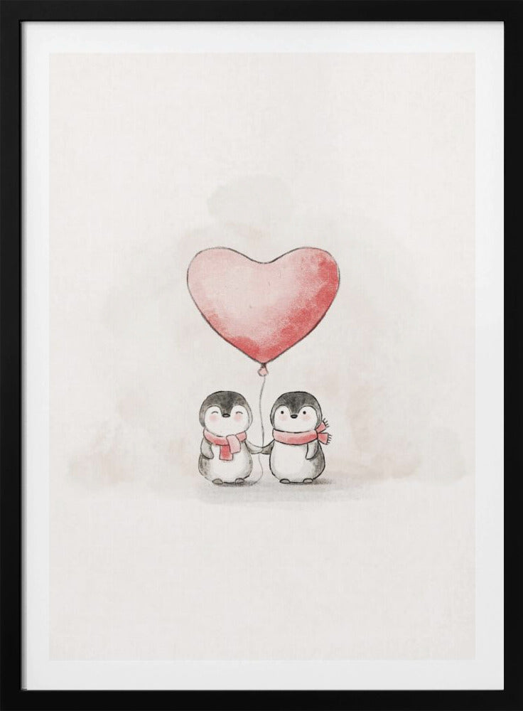 Penguin in Love - Poster / Art Print