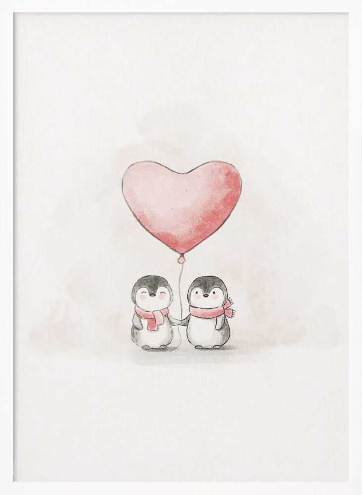 Penguin in Love - Poster / Art Print