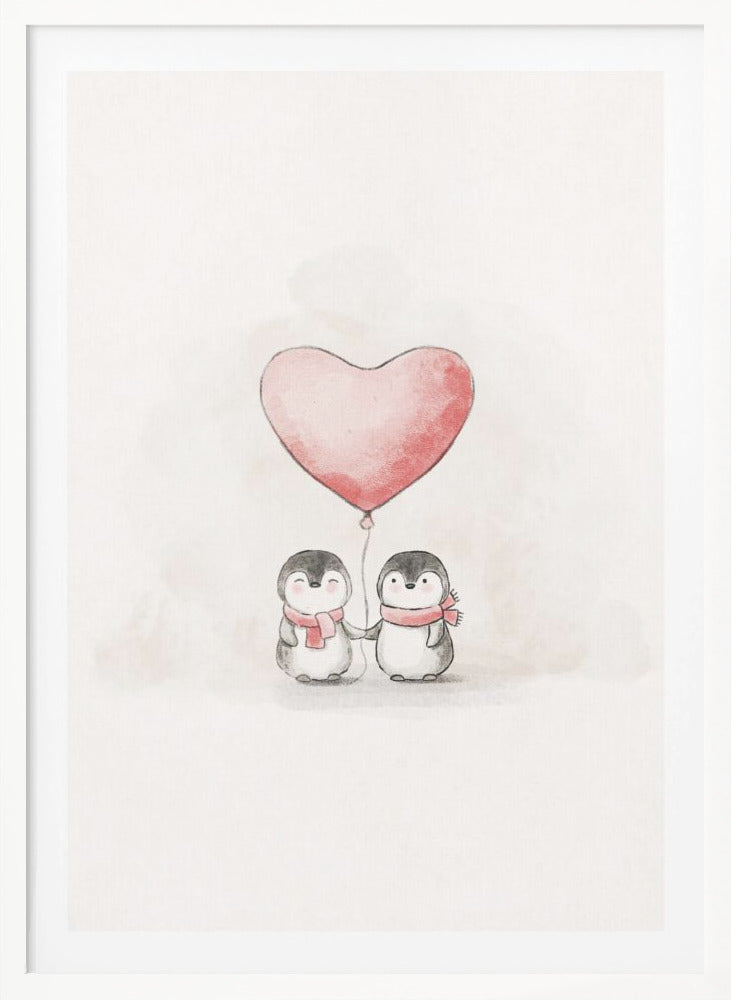 Penguin in Love - Poster / Art Print