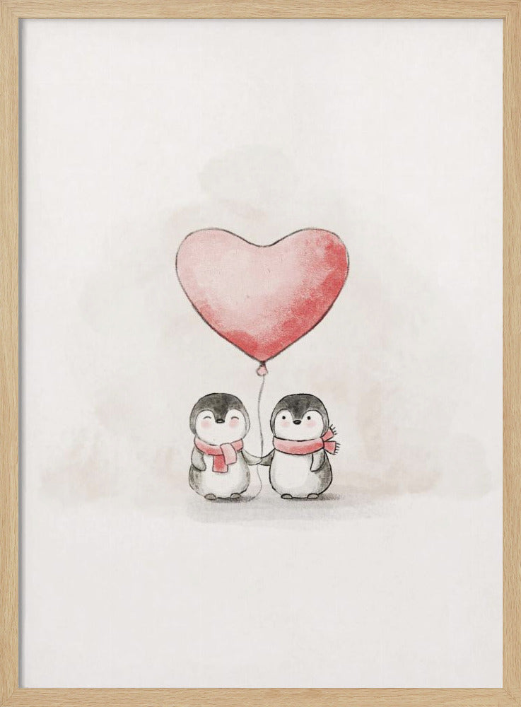 Penguin in Love - Poster / Art Print