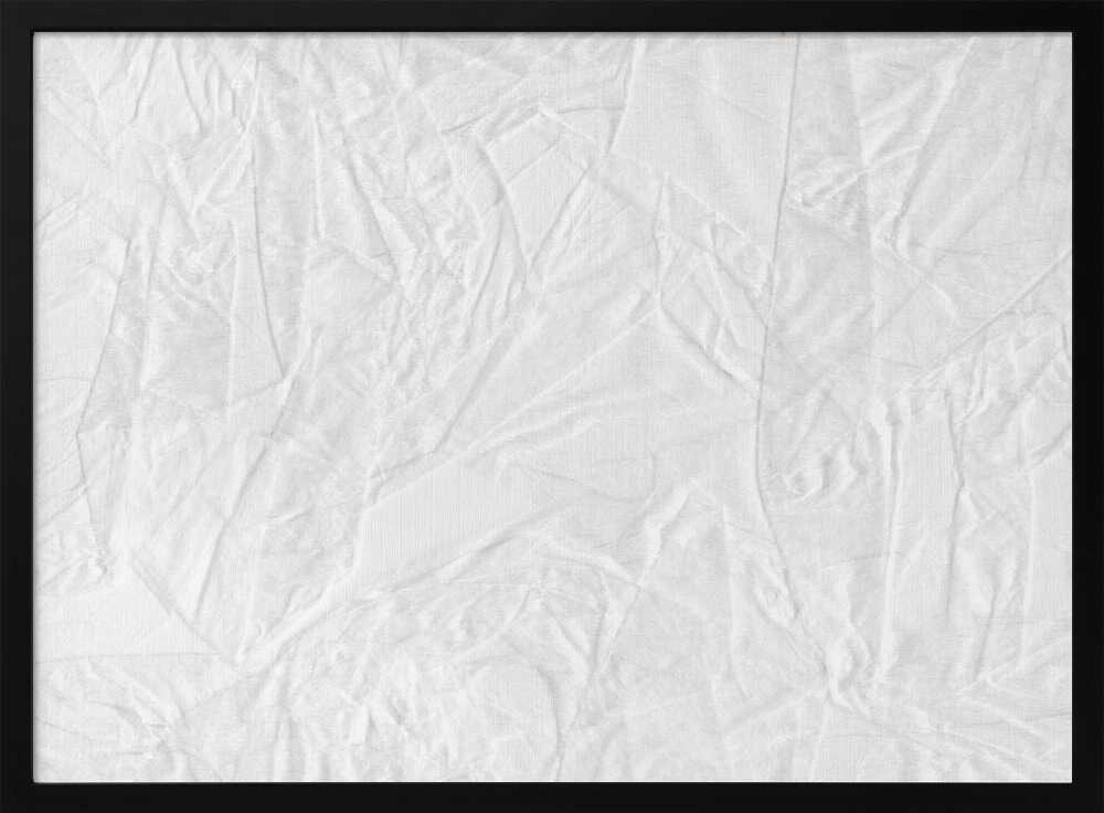 White Canvas Resembling Crumpled Paper - Poster / Art Print