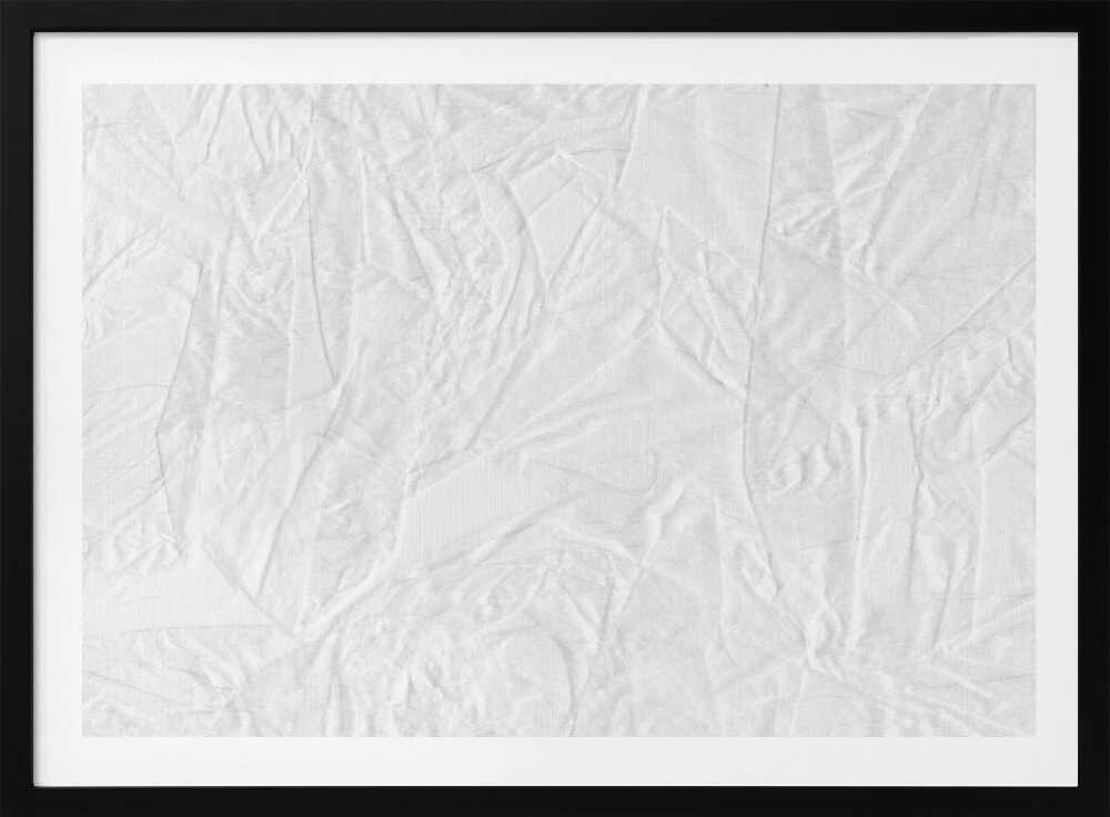 White Canvas Resembling Crumpled Paper - Poster / Art Print