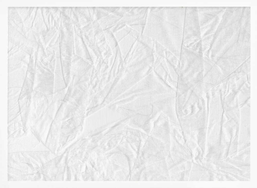White Canvas Resembling Crumpled Paper - Poster / Art Print