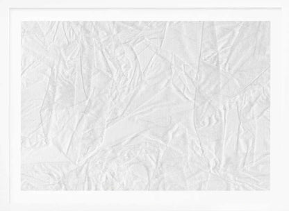 White Canvas Resembling Crumpled Paper - Poster / Art Print