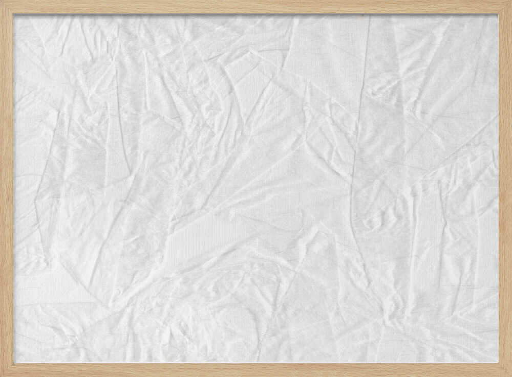 White Canvas Resembling Crumpled Paper - Poster / Art Print