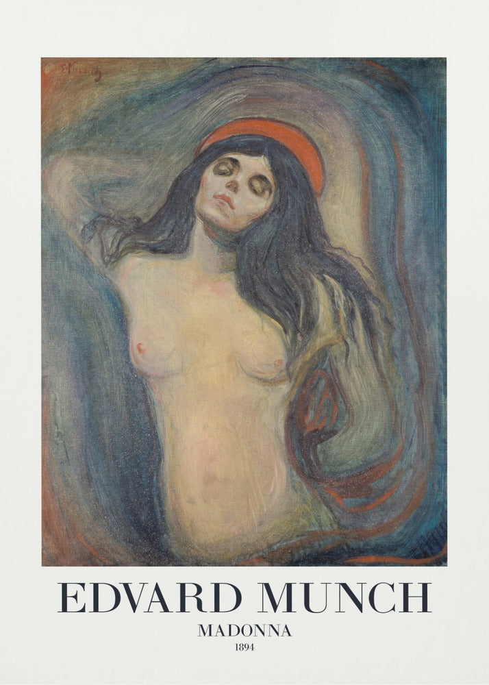 A vintage art print depicting Madonna, likely a religious figure, created in 1894. Print