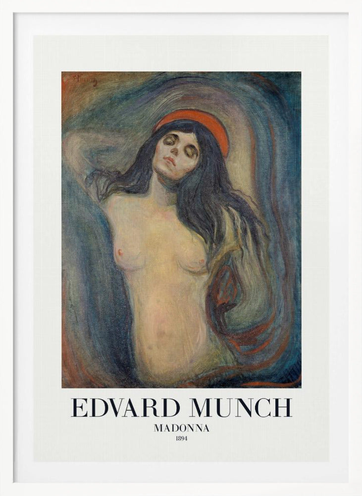 A vintage art print depicting Madonna, likely a religious figure, created in 1894. Print