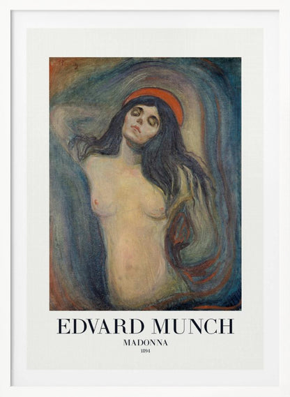 A vintage art print depicting Madonna, likely a religious figure, created in 1894. Print