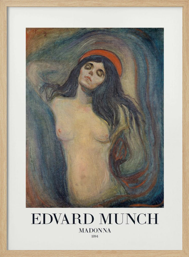 A vintage art print depicting Madonna, likely a religious figure, created in 1894. Print