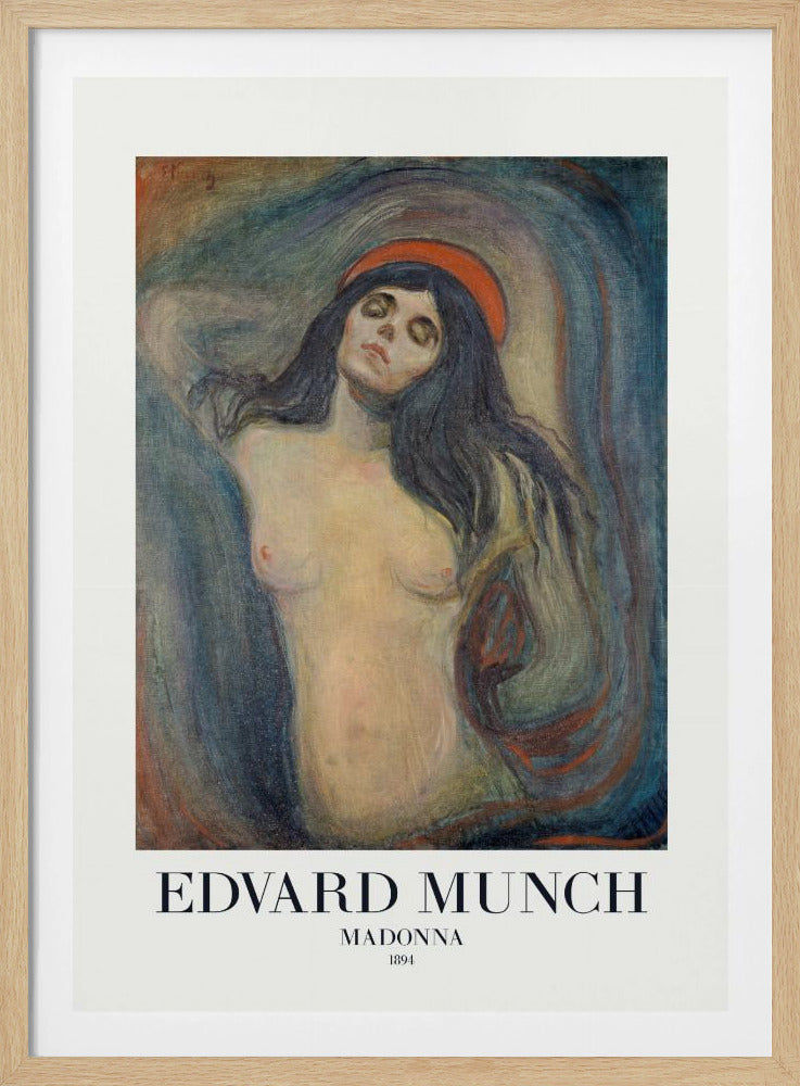 A vintage art print depicting Madonna, likely a religious figure, created in 1894. Print