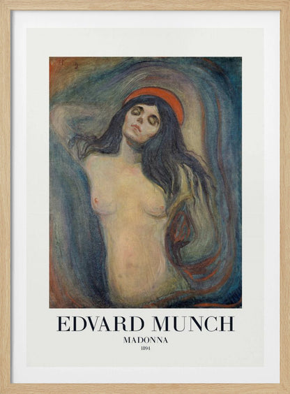 A vintage art print depicting Madonna, likely a religious figure, created in 1894. Print