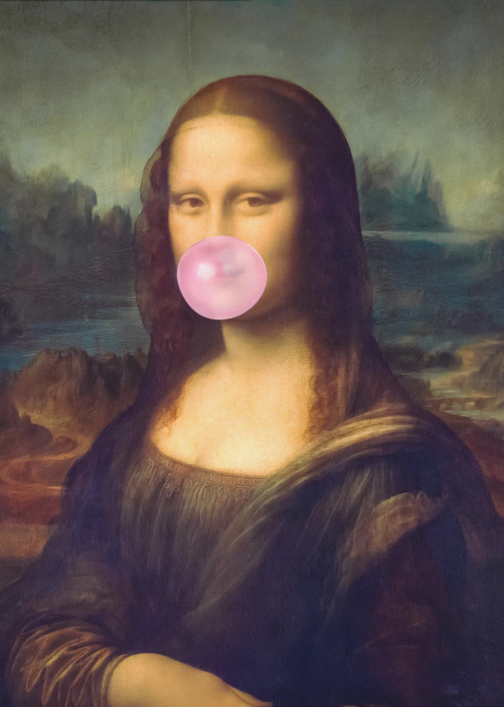 Mona Lisa Bubble Gum - Poster / Art Print