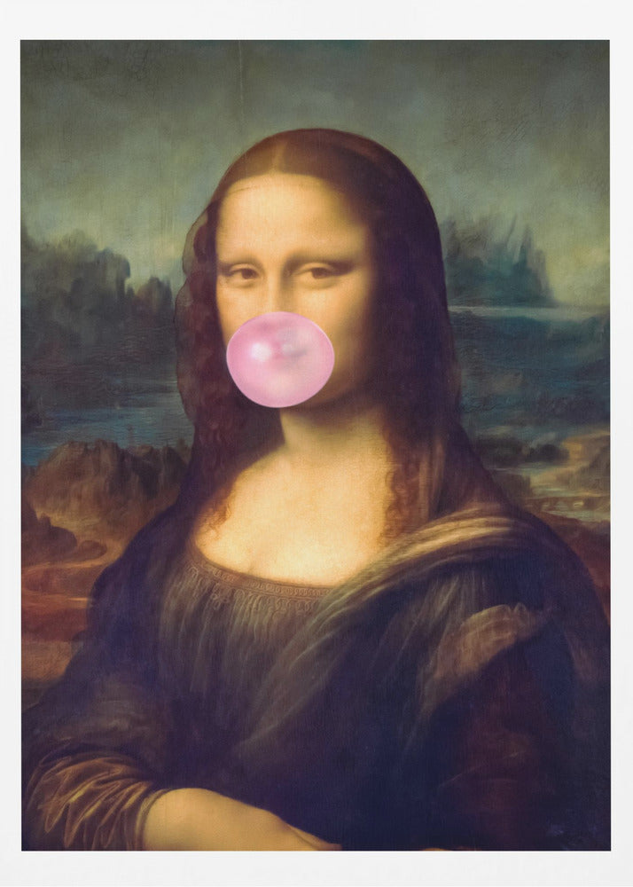 Mona Lisa Bubble Gum - Poster / Art Print