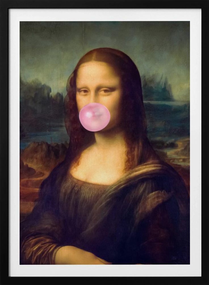 Mona Lisa Bubble Gum - Poster / Art Print