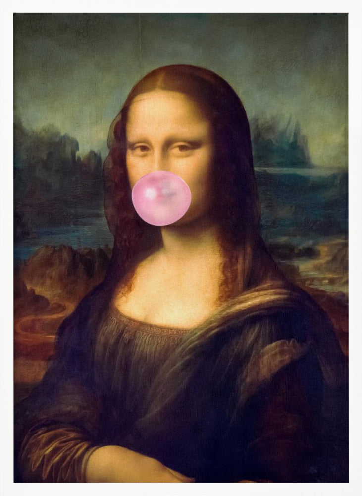 Mona Lisa Bubble Gum - Poster / Art Print