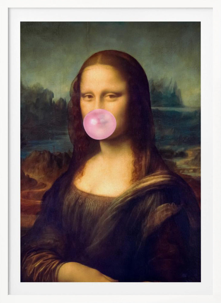 Mona Lisa Bubble Gum - Poster / Art Print