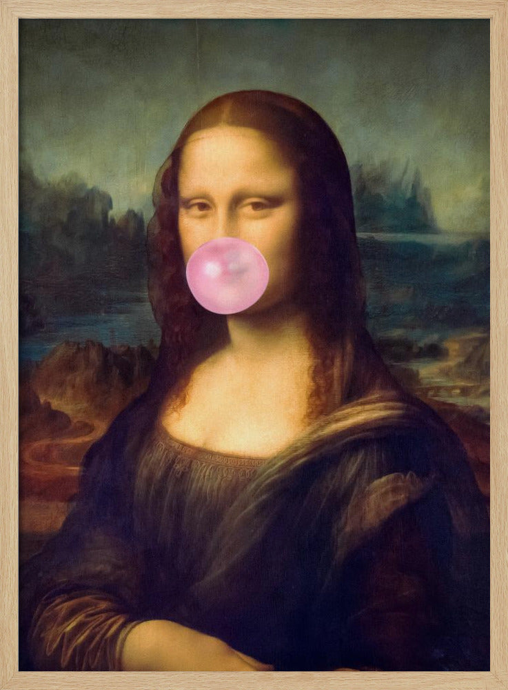 Mona Lisa Bubble Gum - Poster / Art Print