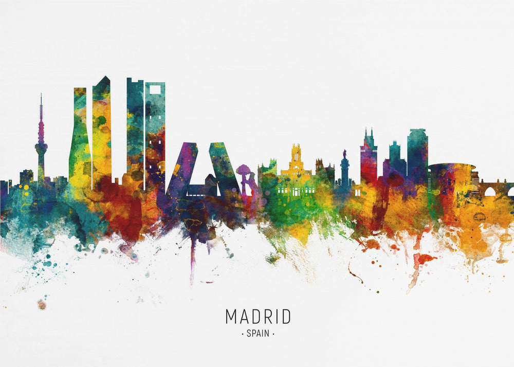 Madrid Spain Skyline - Poster / Art Print