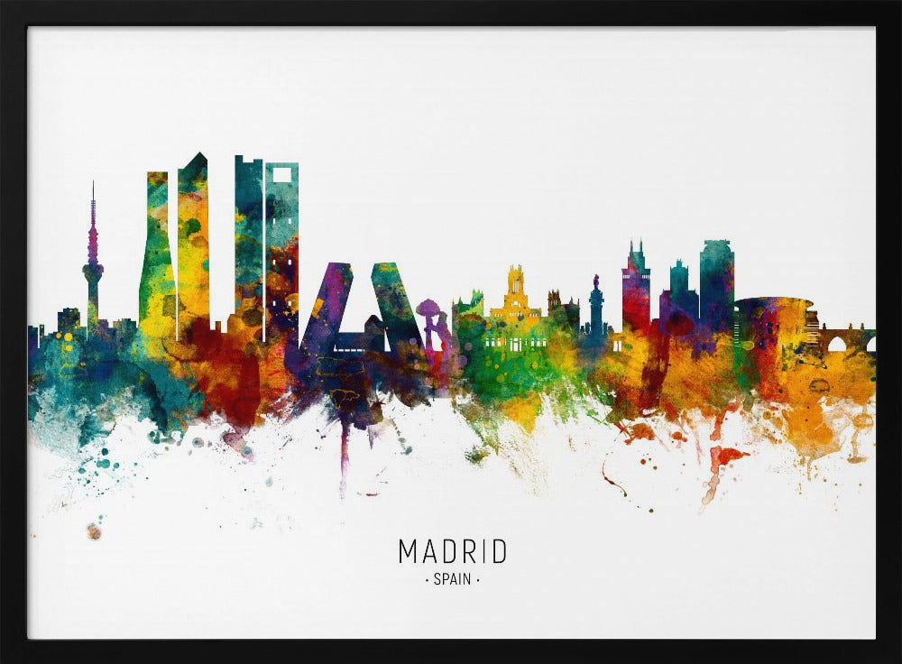 Madrid Spain Skyline - Poster / Art Print